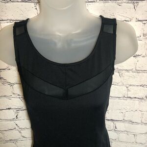 NWOT INC International Concepts Black/Mesh Details Tank Top Active Or Leisure